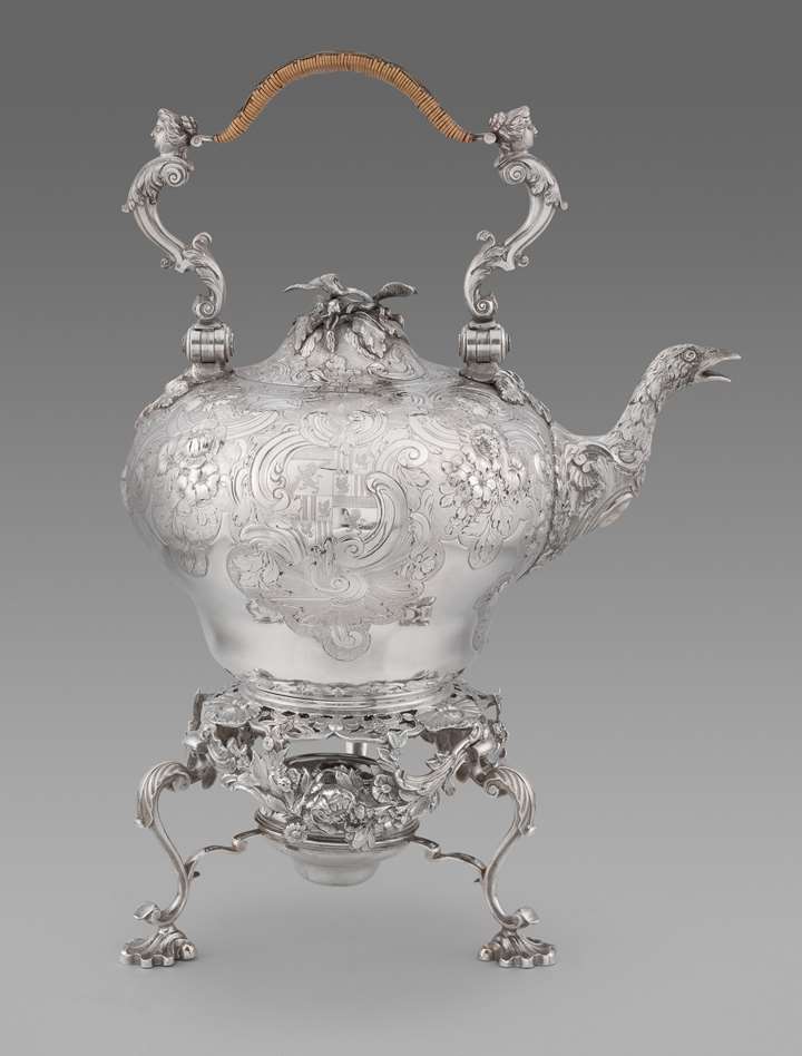 A George II Rococo Kettle on Stand
